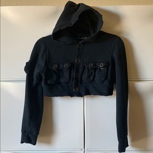 Black Short Hooded Jacket